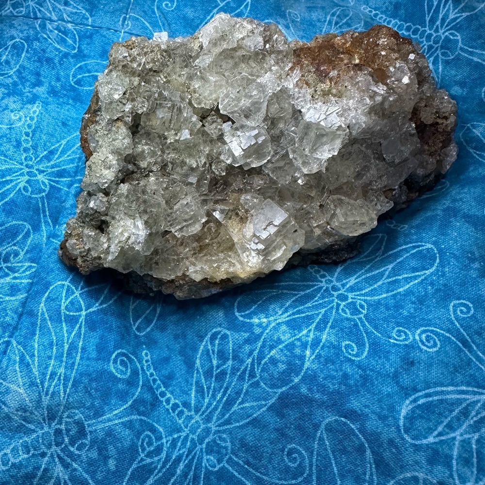 Natural Clear Fluorite Crystal Cluster